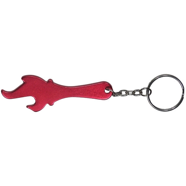 Torch shape bottle opener keychain