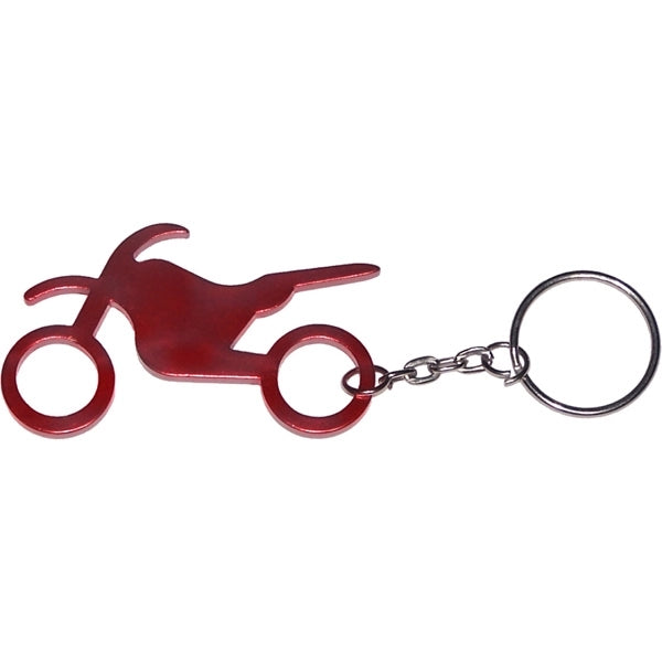 Motorbike shape bottle opener keychain