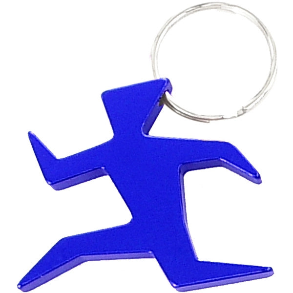 Runner shape bottle opener key chain