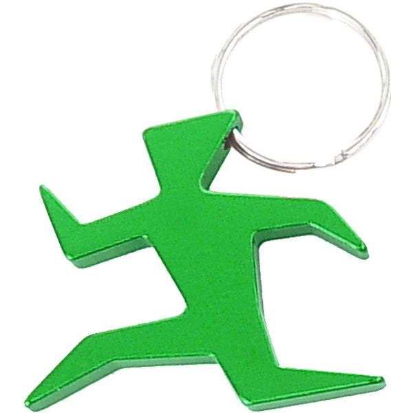 Runner shape bottle opener key chain