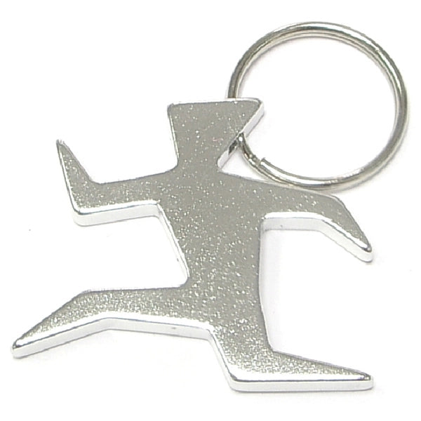 Runner shape bottle opener key chain