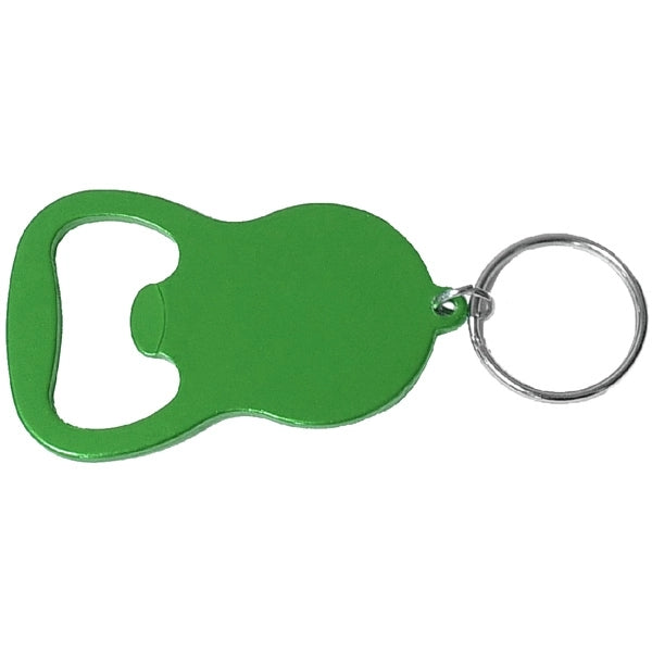 Round bottle opener key chain