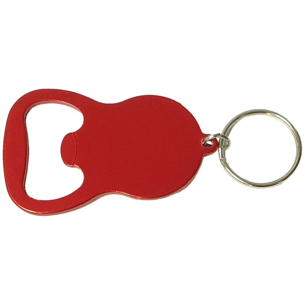Round bottle opener key chain