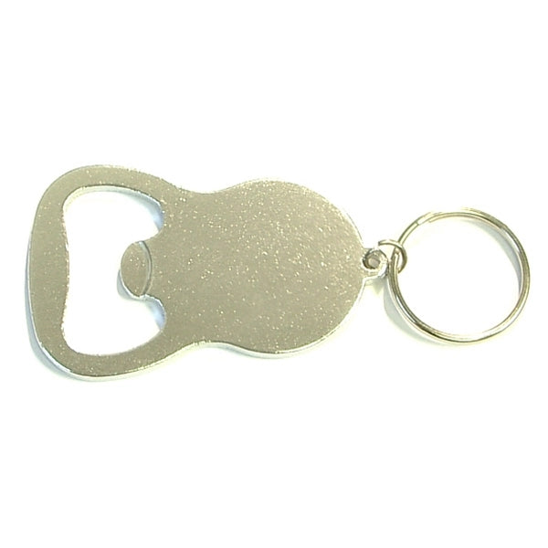 Round bottle opener key chain