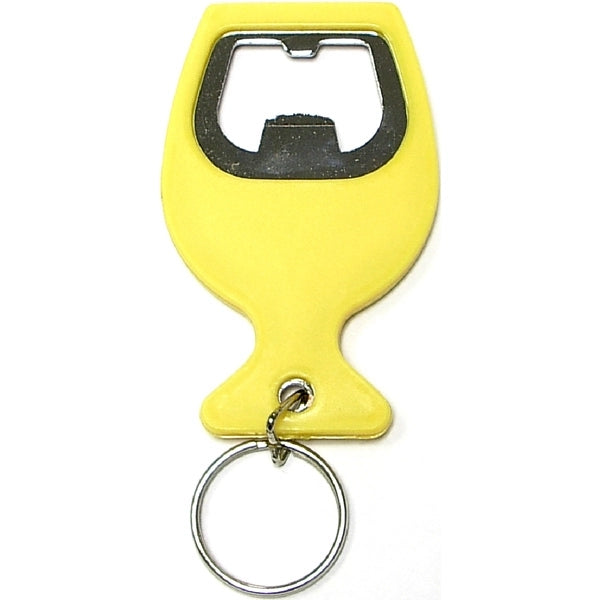 Wine cup shape bottle opener key chain