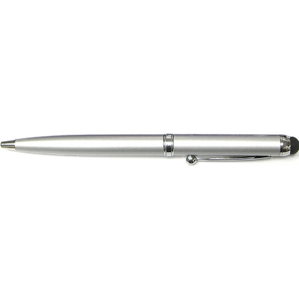 Twist action pen with stylus