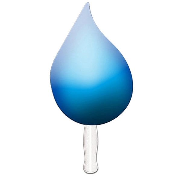 Tear Drop Sandwiched Hand Fan Full Color