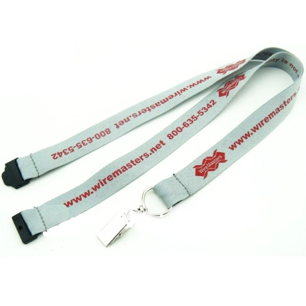 3/4" Polyester Lanyards with Safety Breakaway Badge Holder