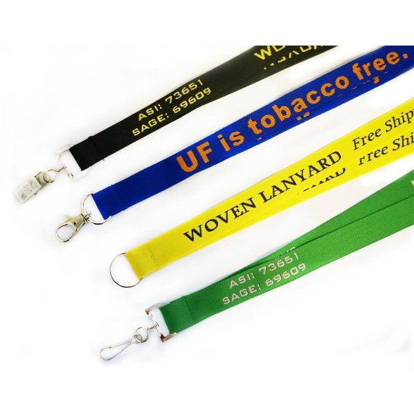 7 Day Rush Woven Lanyards w/ Custom Imprint Event