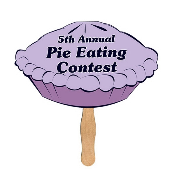 Pie Sandwiched Hand Fan Full Color