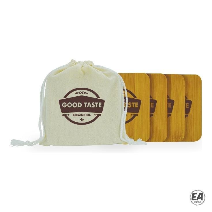 Bamboo Coaster Kit (4-Pack)