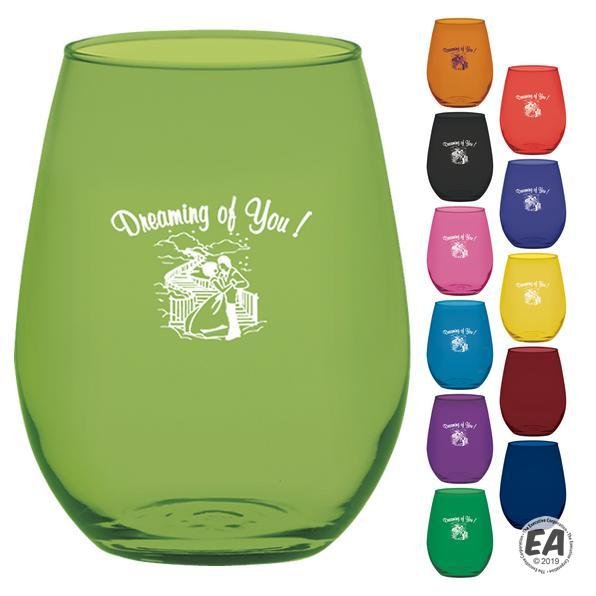 5 oz. Stemless Mini White Wine with Full Body Spray