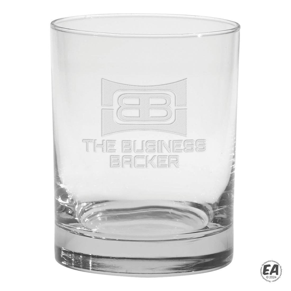14 oz. Executive Double Old Fashion with Deep Etching