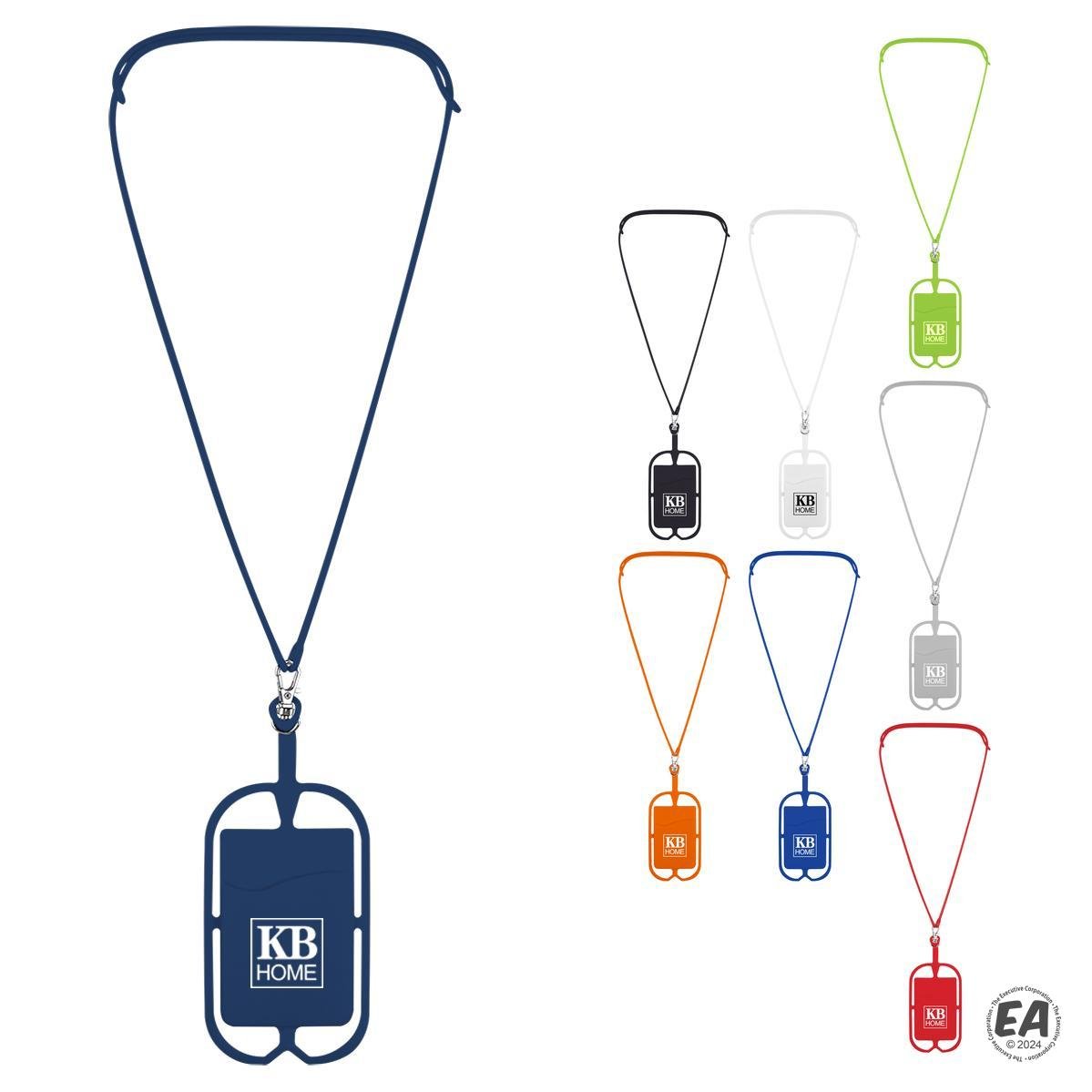 Silicone Lanyard With Phone Holder & Wallet