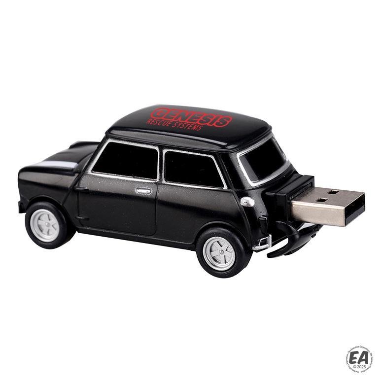 UK Car Shape Black USB Flash Drive 128MB