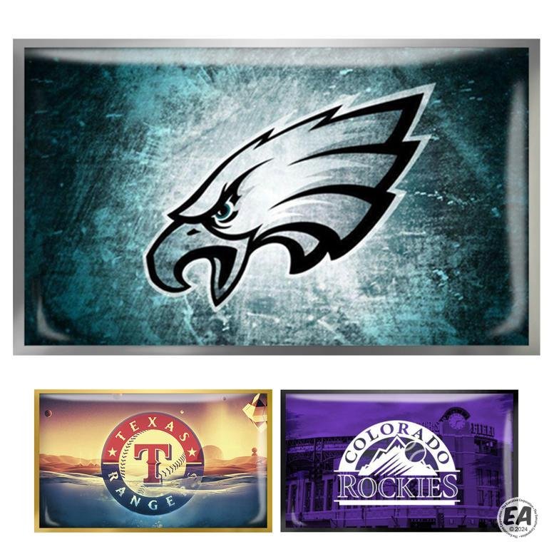 Full Color Epoxy Lapel Pins - Rectangle 1.25" x 0.75" - Quick Turn
