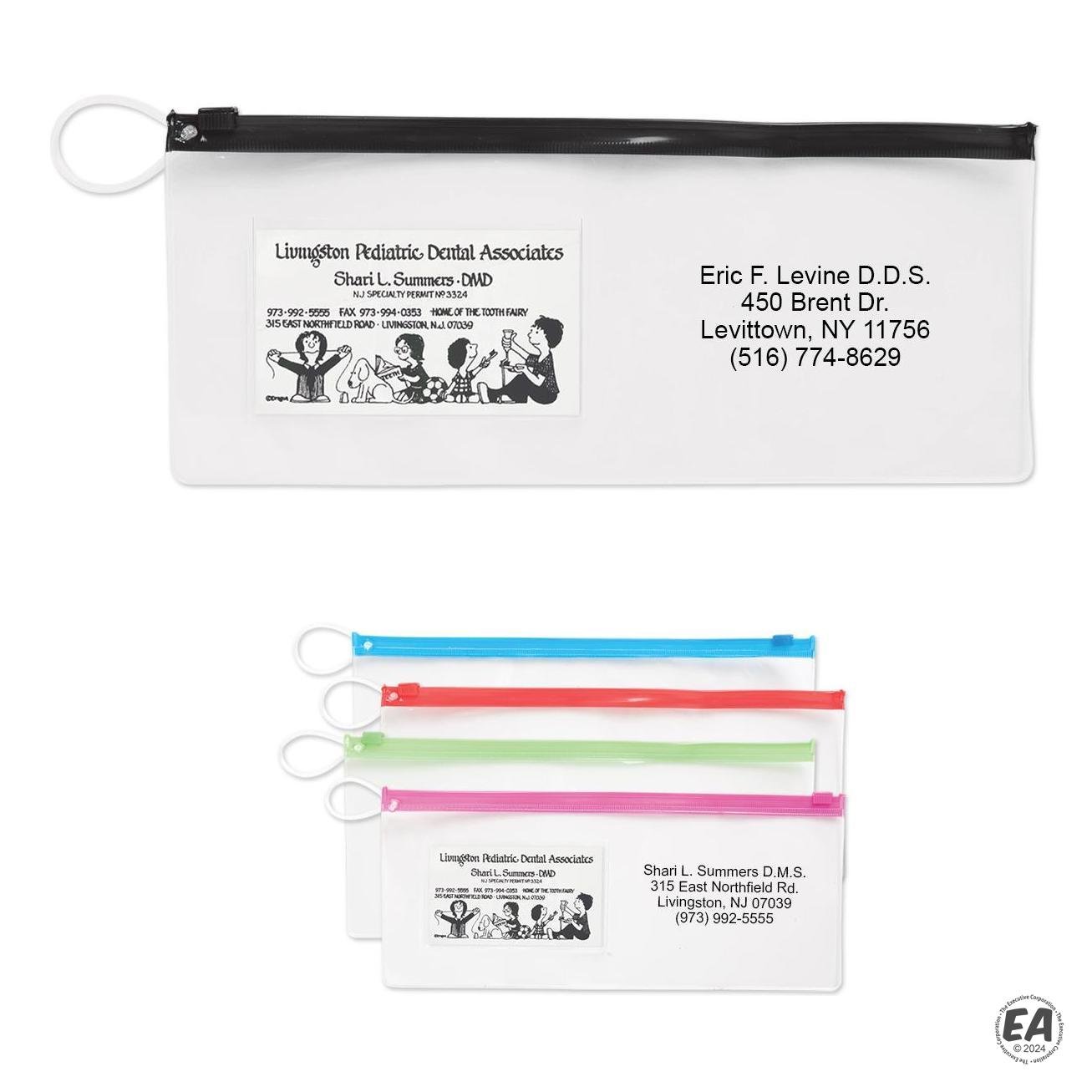 Pouch with Business Card Slot & Assorted Color Trim