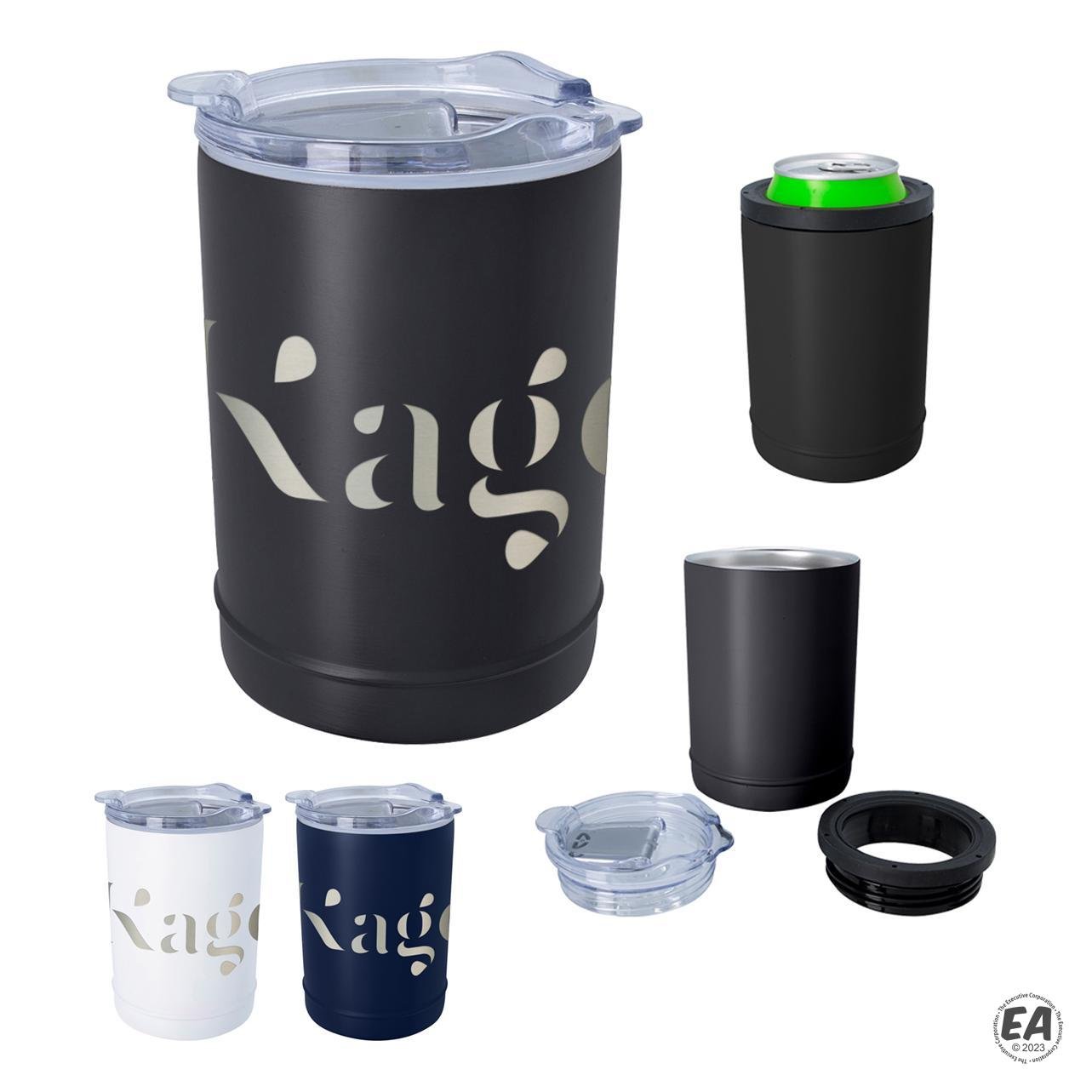 Laser Wrap 2-In-1 Copper Insulated Beverage Holder and Tumbler