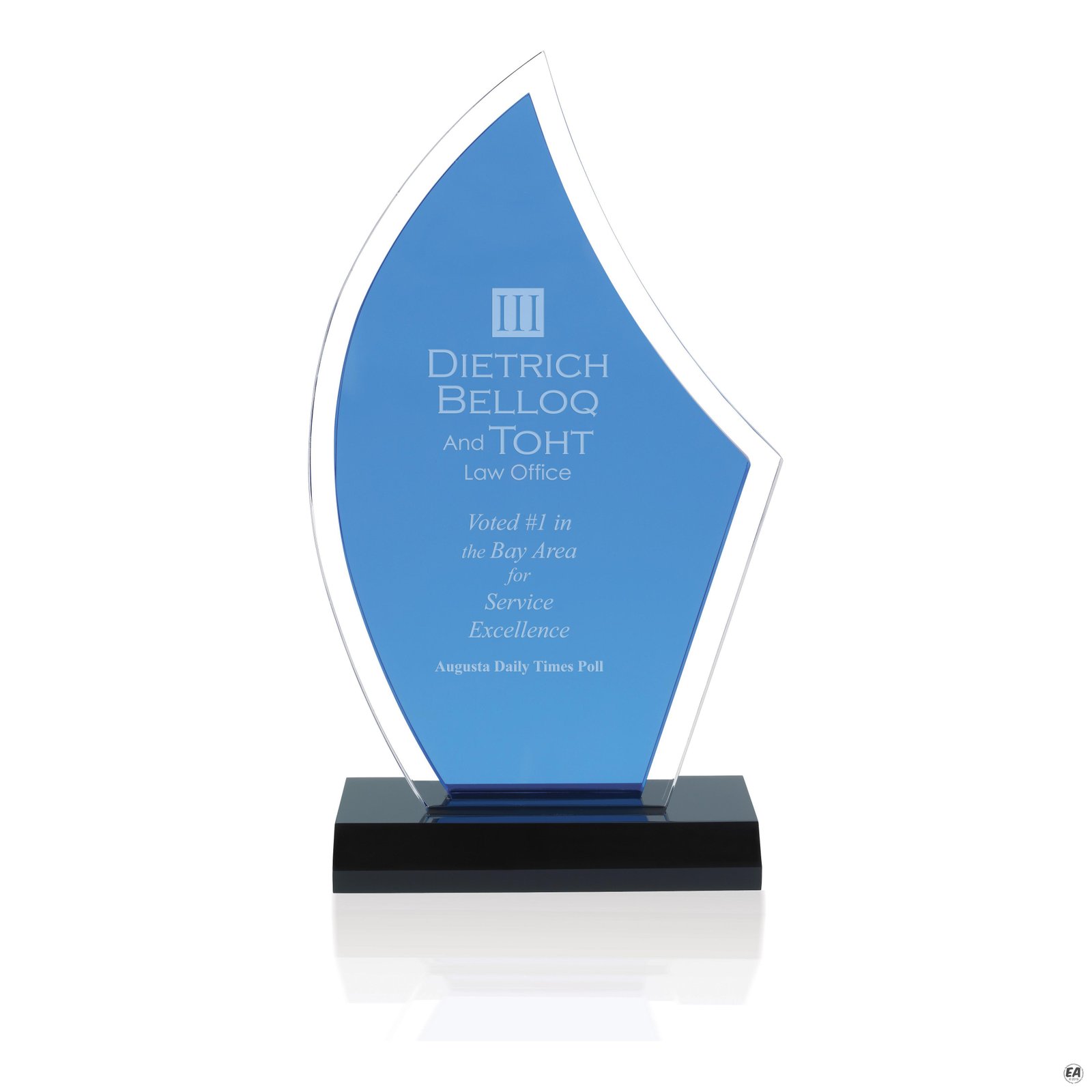 Jaffa Acrylic Sailboat Award