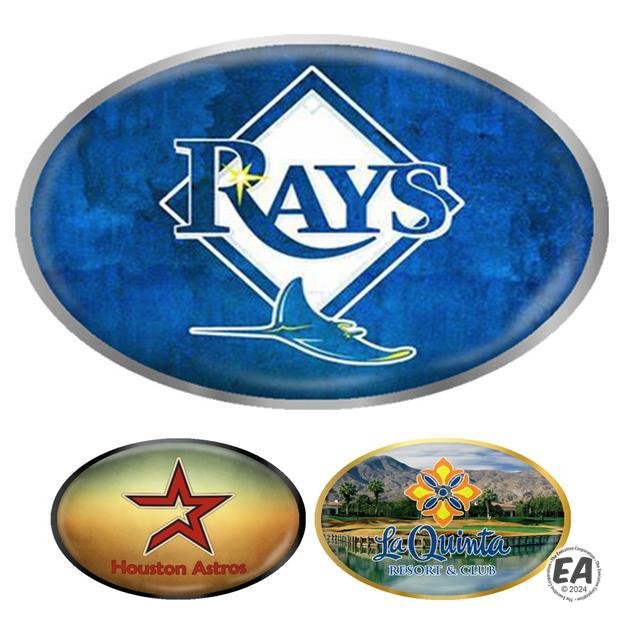 Full Color Epoxy Lapel Pins - Oval 1" x 0.625" - Quick Turn
