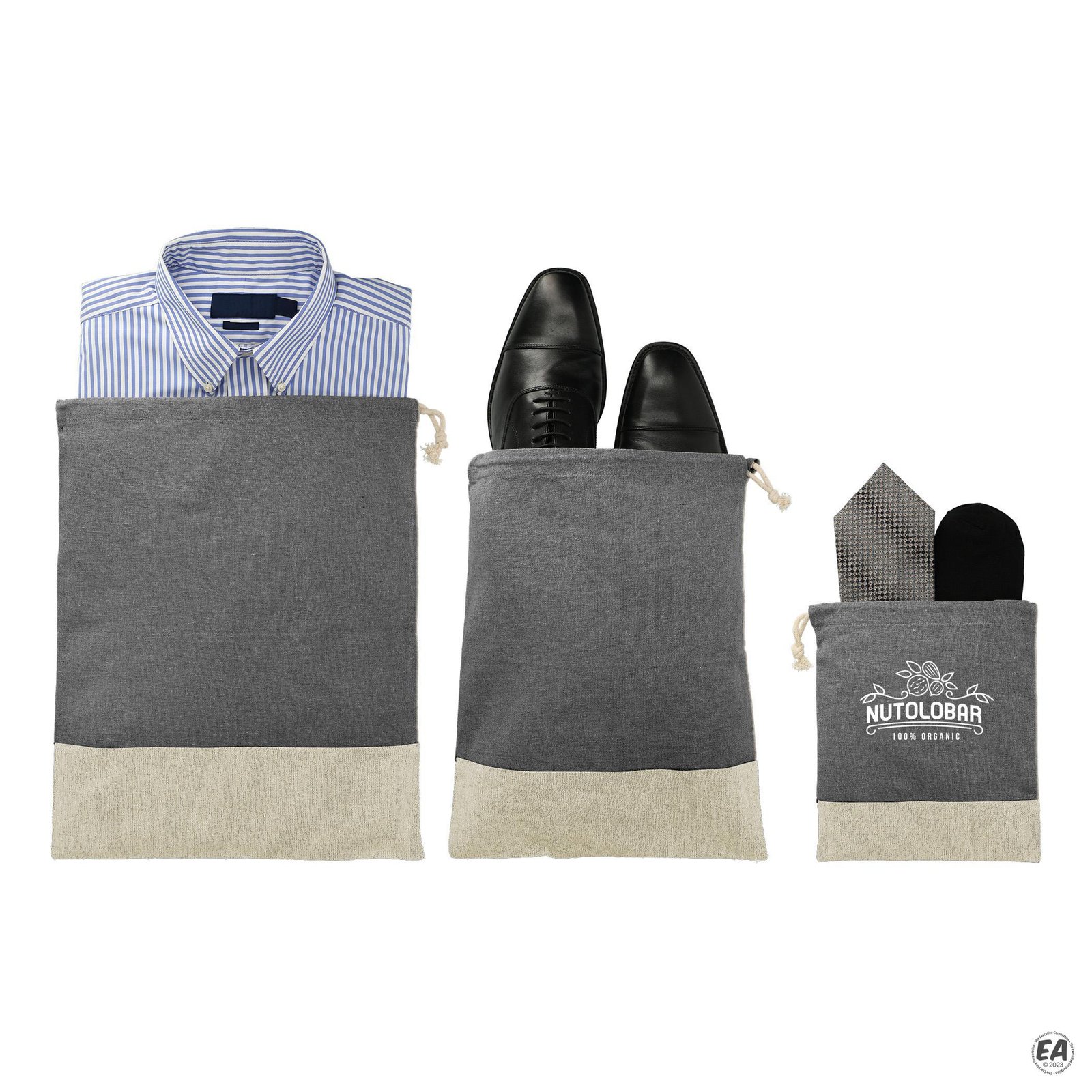 Split Recycled 3pc Travel Pouch Set