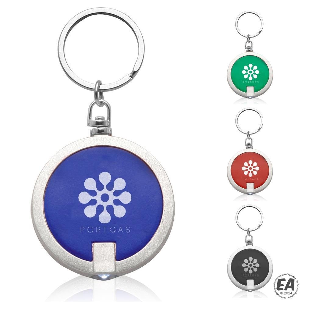 Round LED Keychain