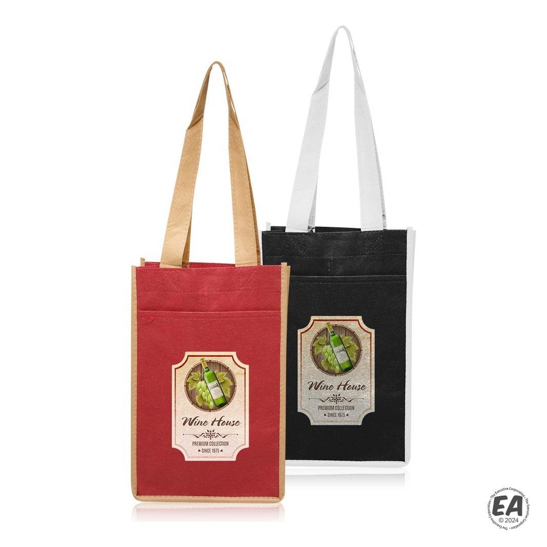 Two Bottle Non-Woven Wine Bag 7x11x3