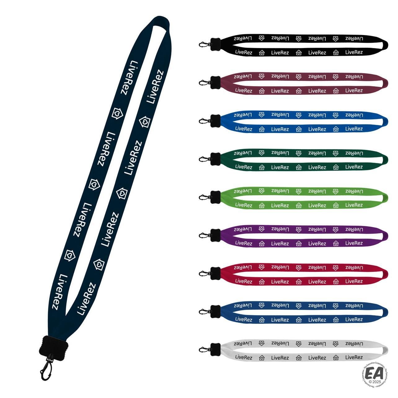 3/4" Cotton Lanyard with Plastic Clamshell & Swivel Snap Hook