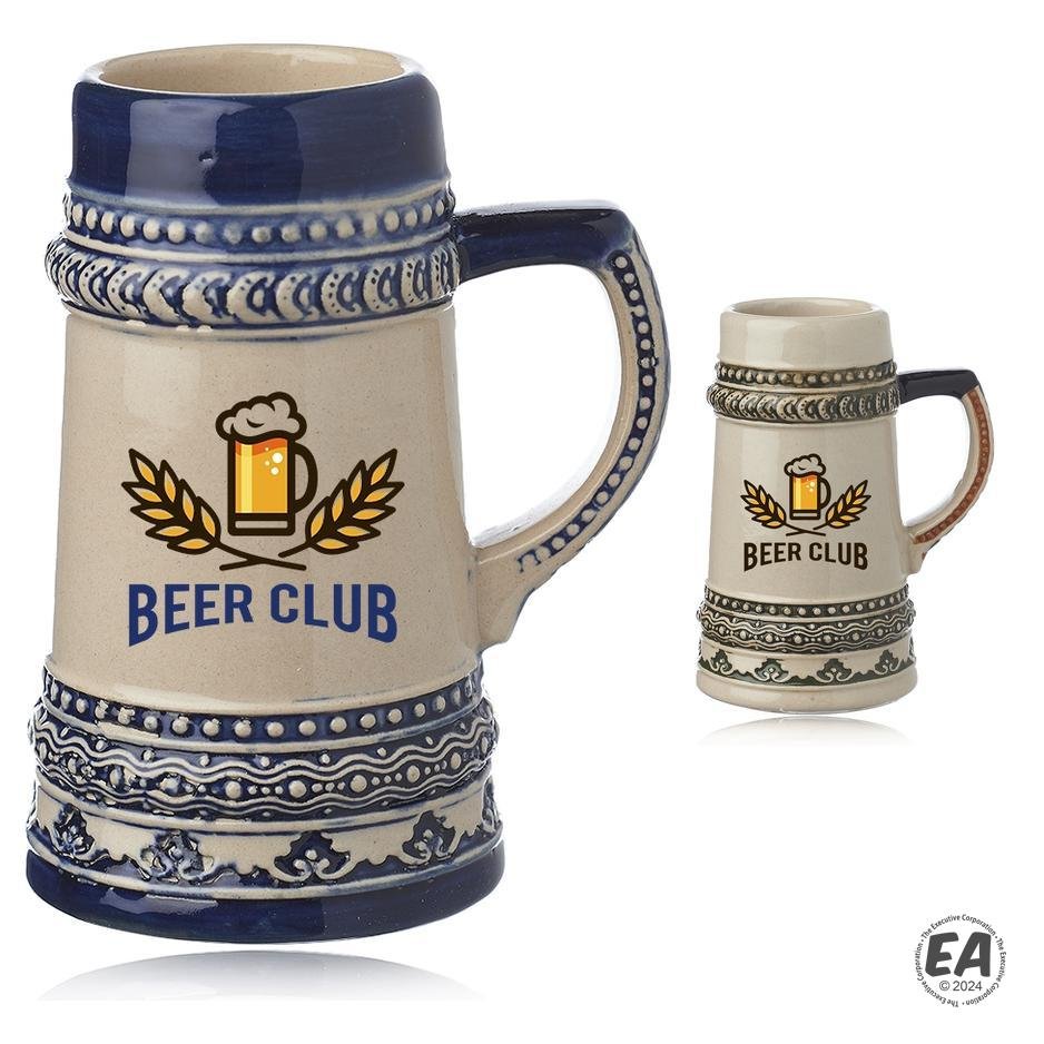 2 oz. Bremen Mini Ceramic Beer Mug Shooters
