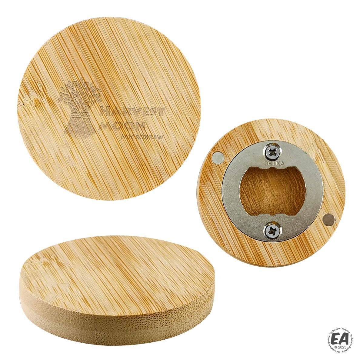 Bamboo Bottle Opener Magnet