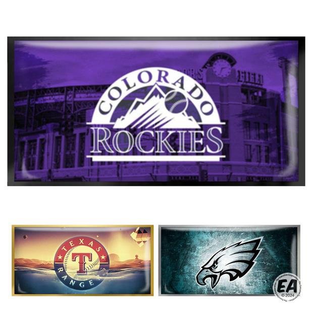 Full Color Epoxy Lapel Pins - Rectangle 1" x 0.50" - Quick Turn
