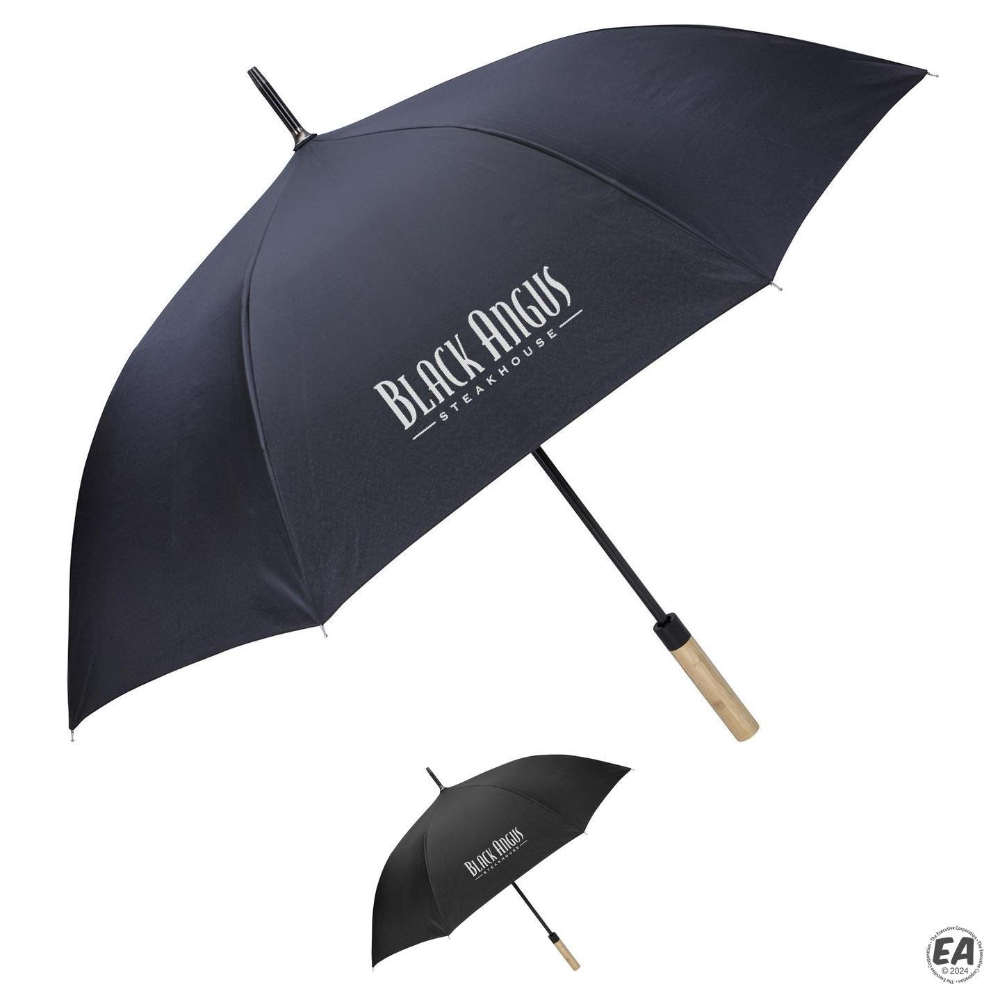 Shed Rain RPET Auto Open Bamboo Stick Umbrella (50-inch Arc)