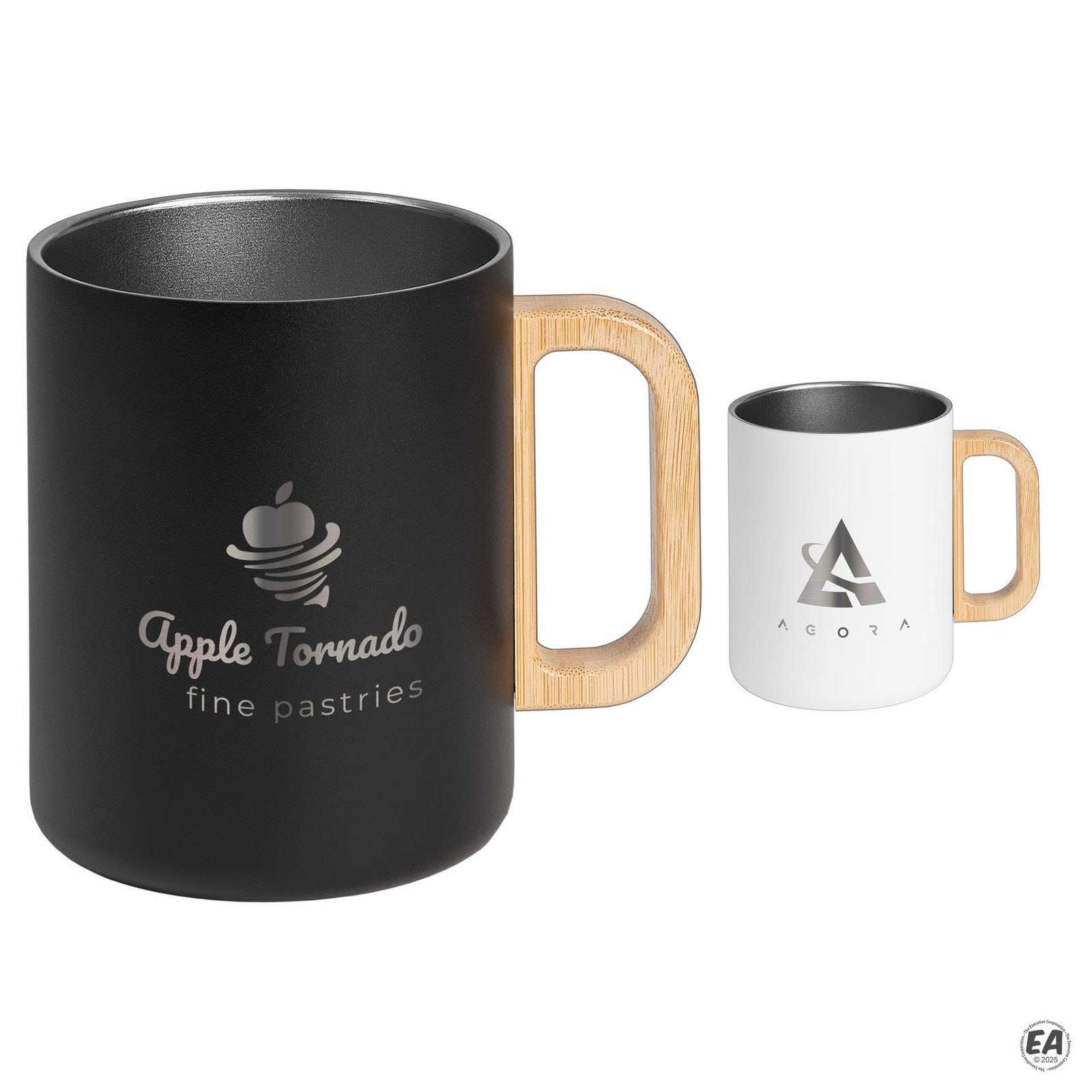 Vancouver 15 oz. Stainless Steel Double Wall Mug with Bamboo Handle