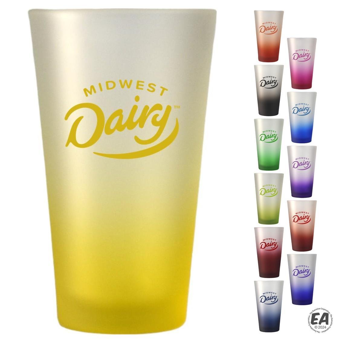 16 oz. Pint Mixing Glass with Frosty Blend Spray