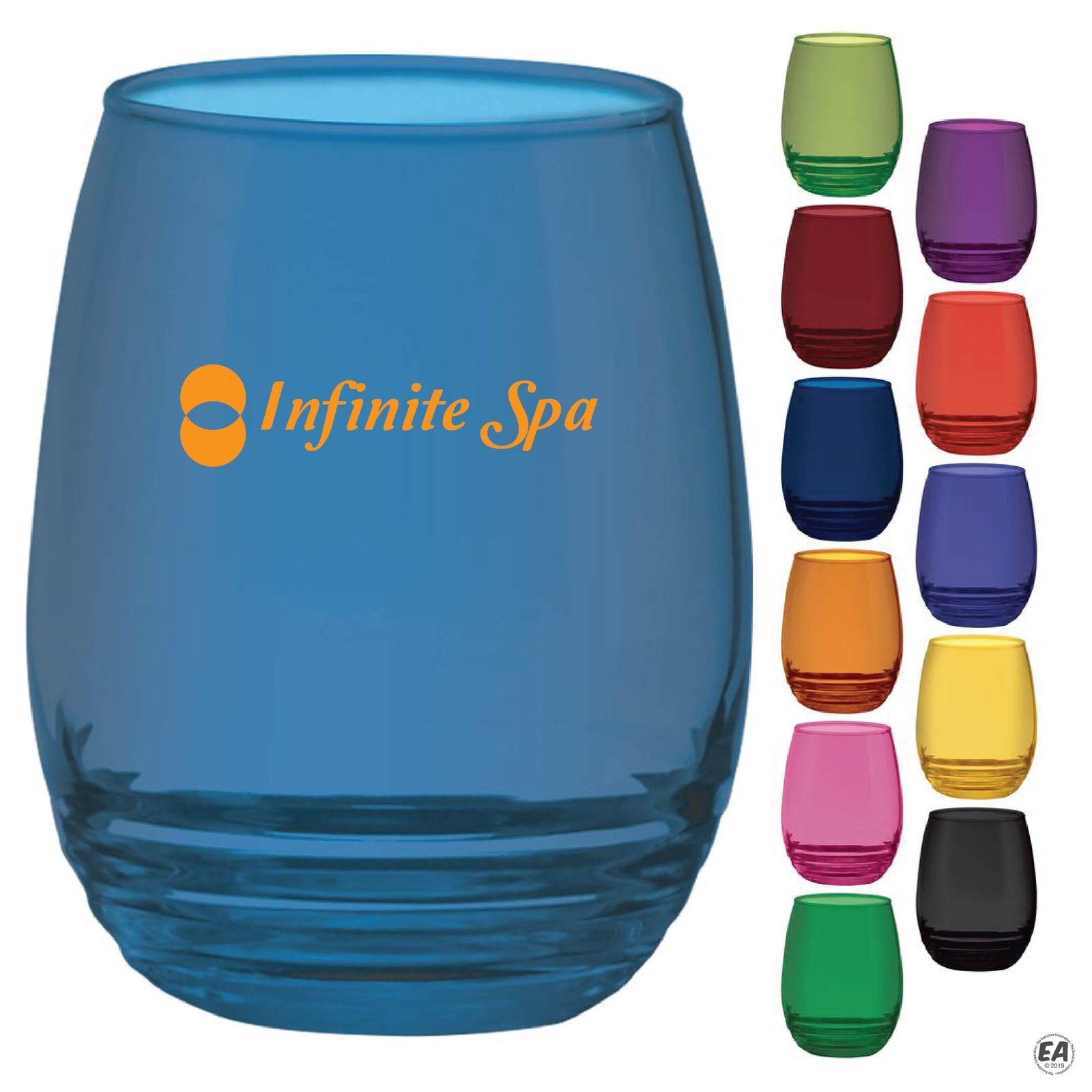 11 oz. Vina Stemless Wine Glass with Full Body Spray