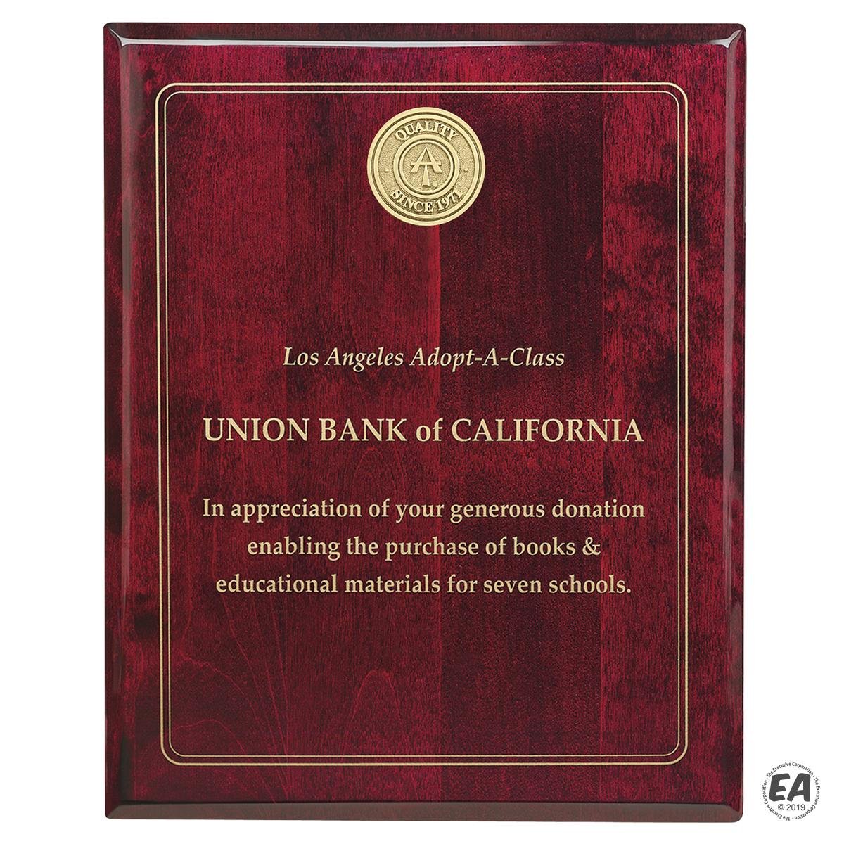 Jaffa 8x10 Rosewood Plaque