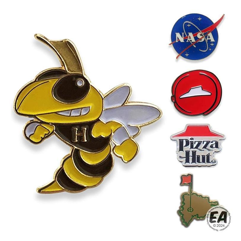 Soft Enamel Lapel Pins - 1.5" Dia. Custom Die Shape
