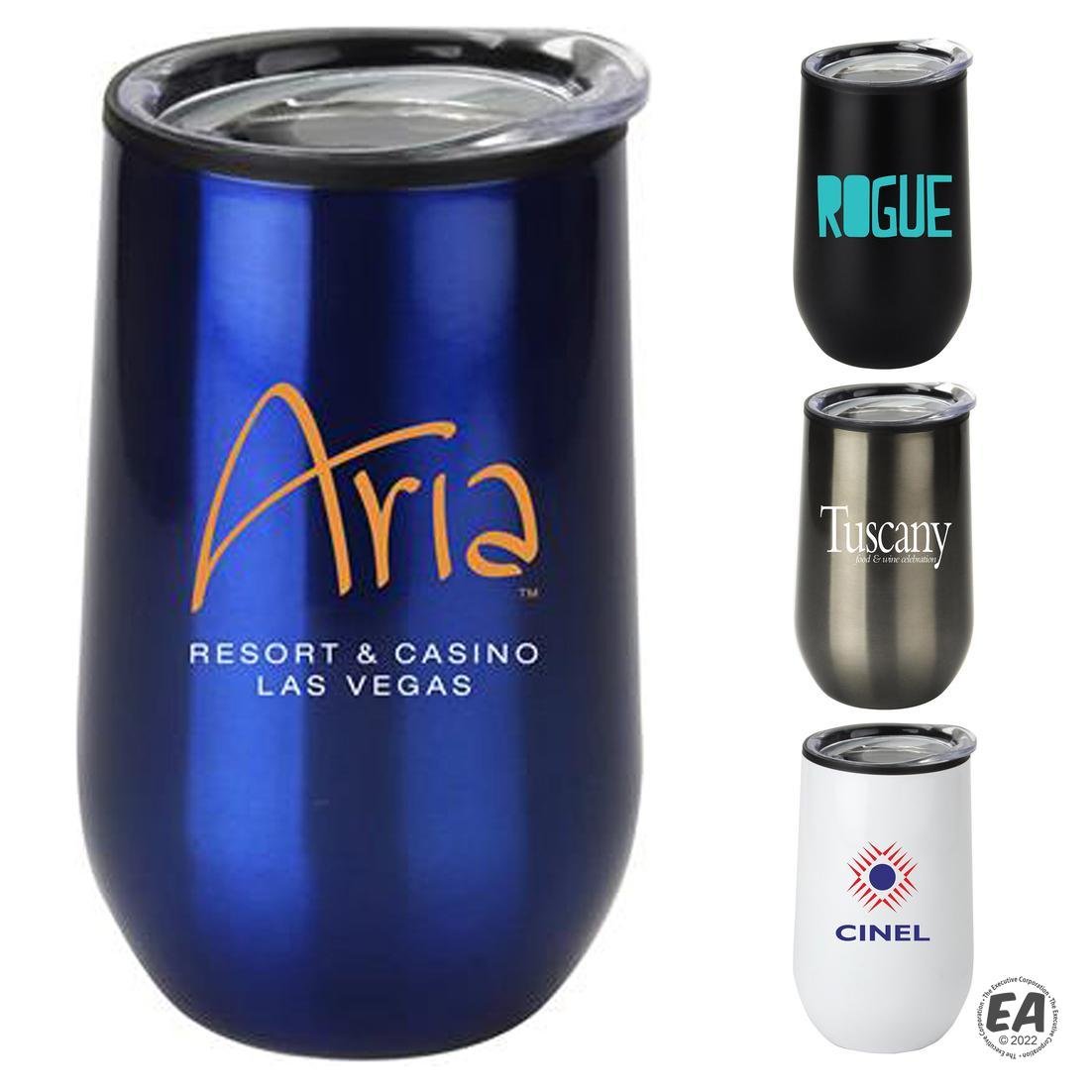 14 oz Economy Stainless Steel Stemless Wine with Plastic lining