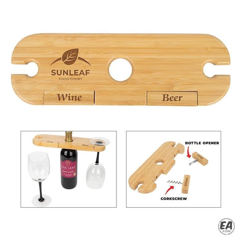 Temecula 3-Piece Bamboo Wine Caddy