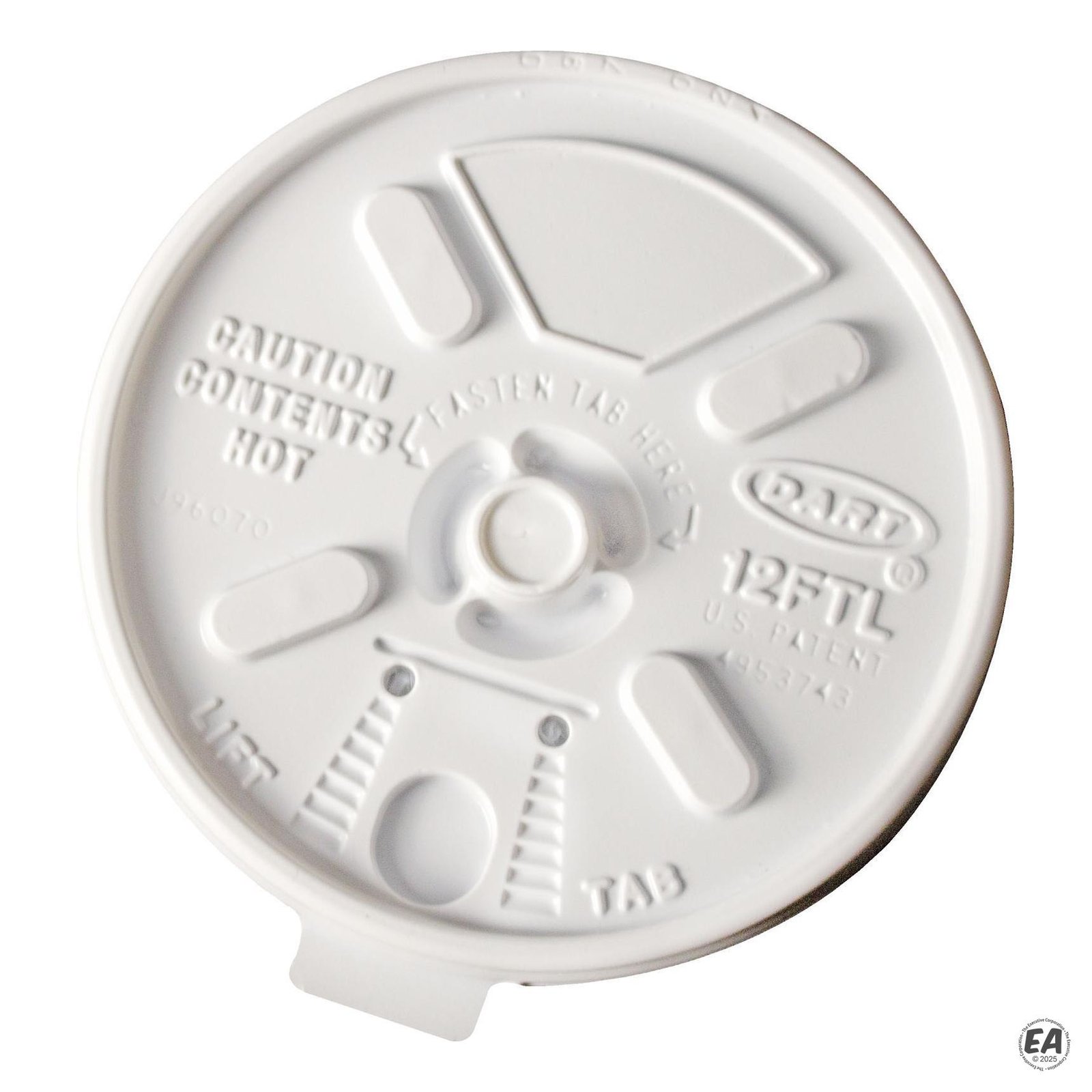 Tear Tab Lid for 16 & 20 oz. Styrofoam Cup 3.75" Diameter