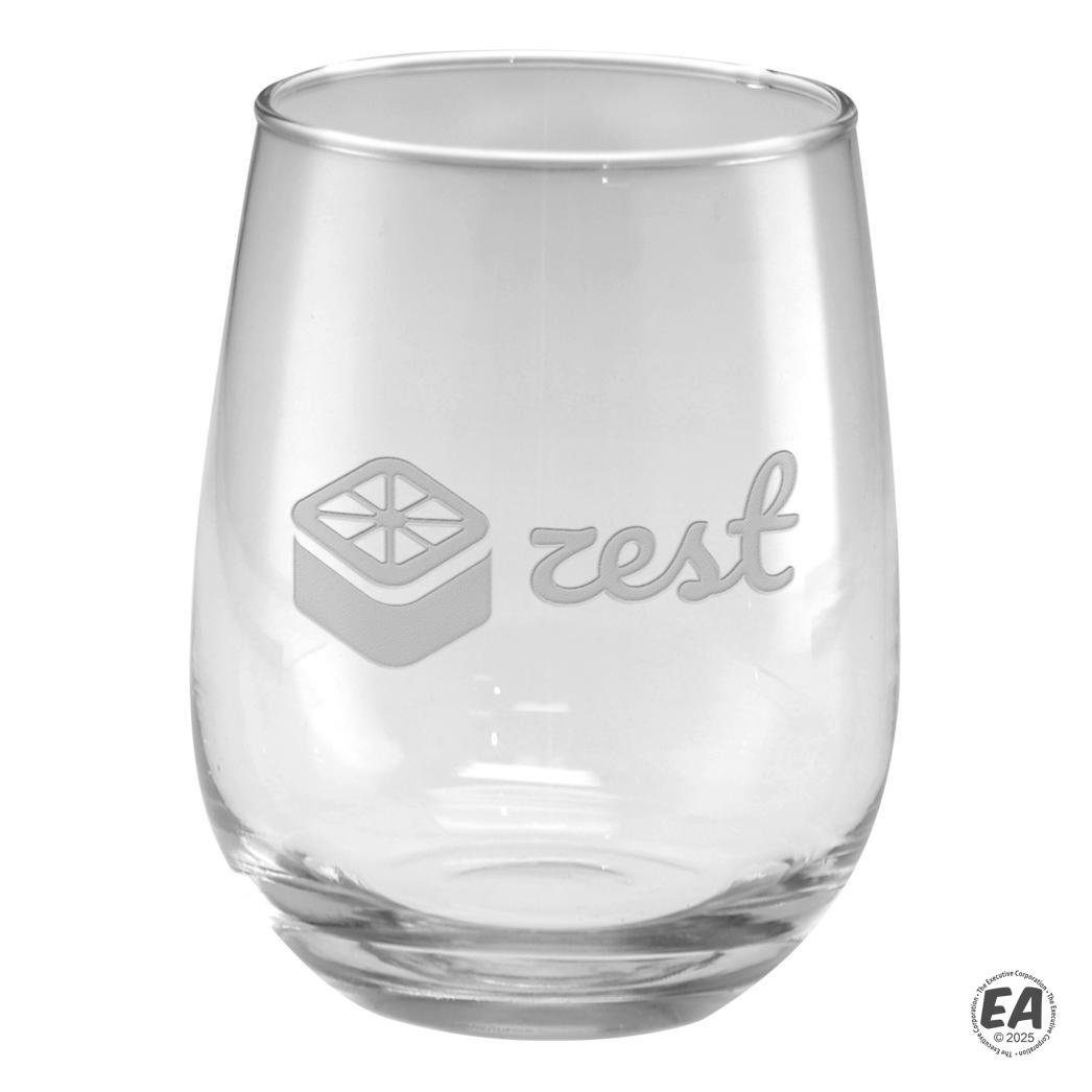 16.9 oz. Stemless Wine Glass - Deep Etched