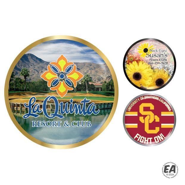 Full Color Epoxy Lapel Pins - Circle 1" Dia. - Quick Turn