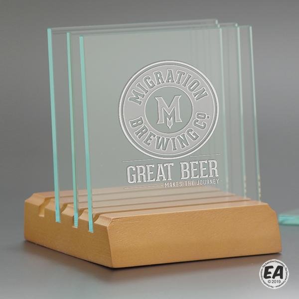 4-Pack Glass Coaster Set