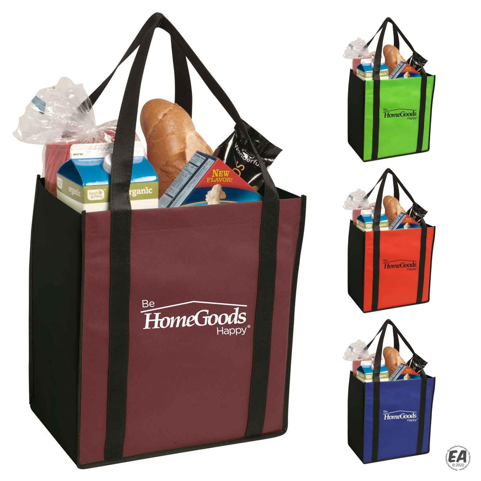 13x12x8 Non-Woven Two-Tone Grocery Tote