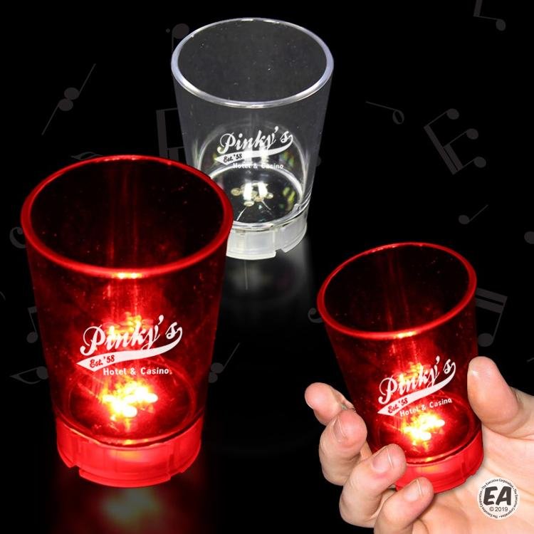 2 oz Light-Up Dice Game Shot Glass