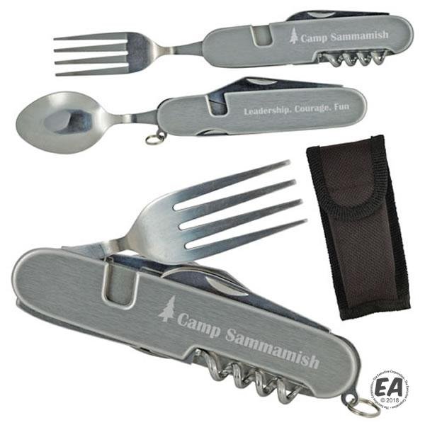 6 in 1 Stainless Steel Camping Tool