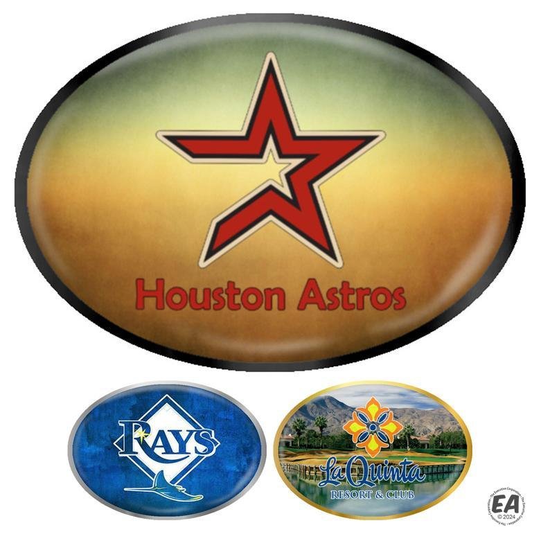 Full Color Epoxy Lapel Pins - Oval 1.25" x 0.875" - Quick Turn