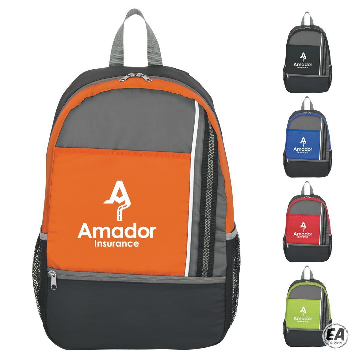 Two Tone Polyester Sport Backpack