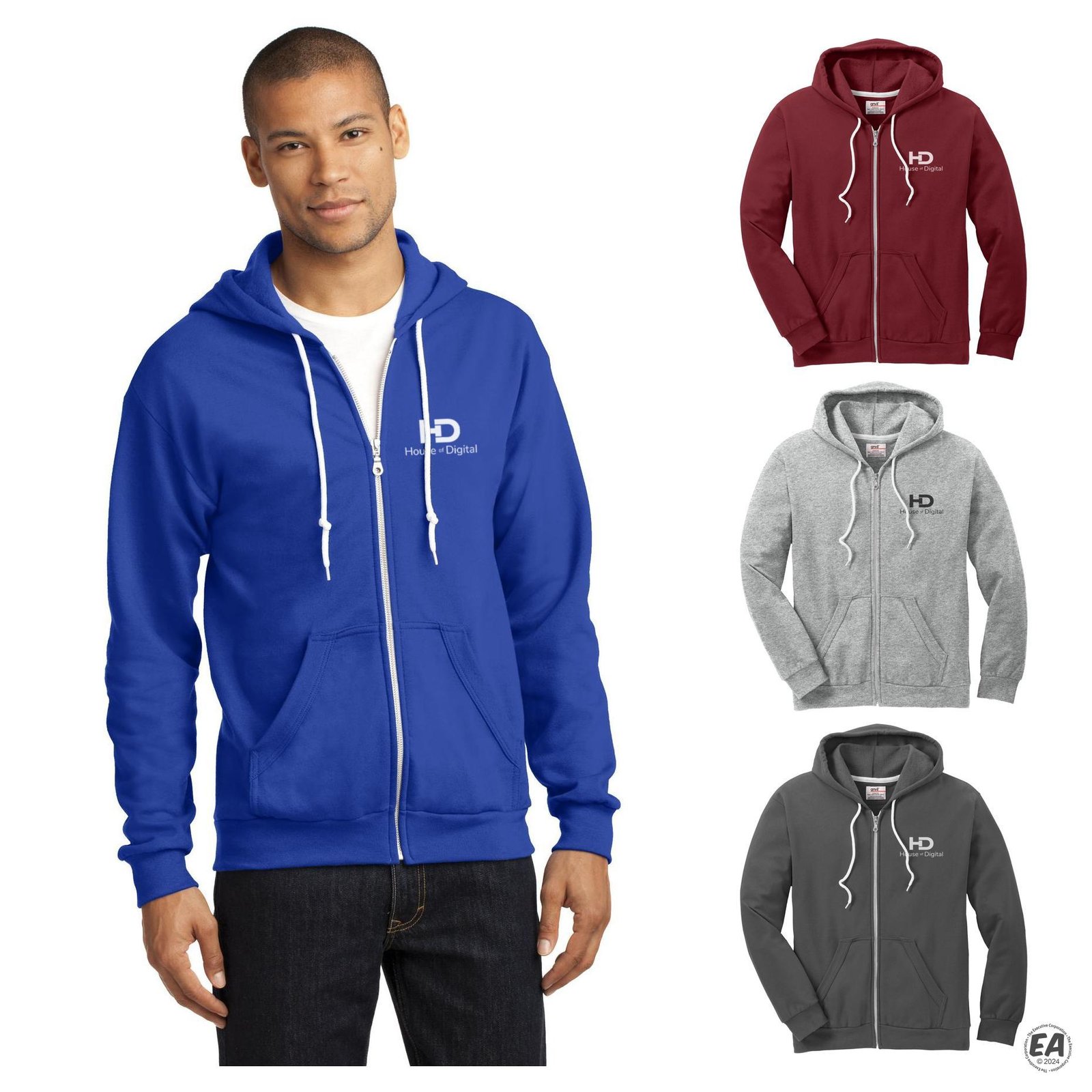 Anvil 71600 Full-Zip Hooded Sweatshirt