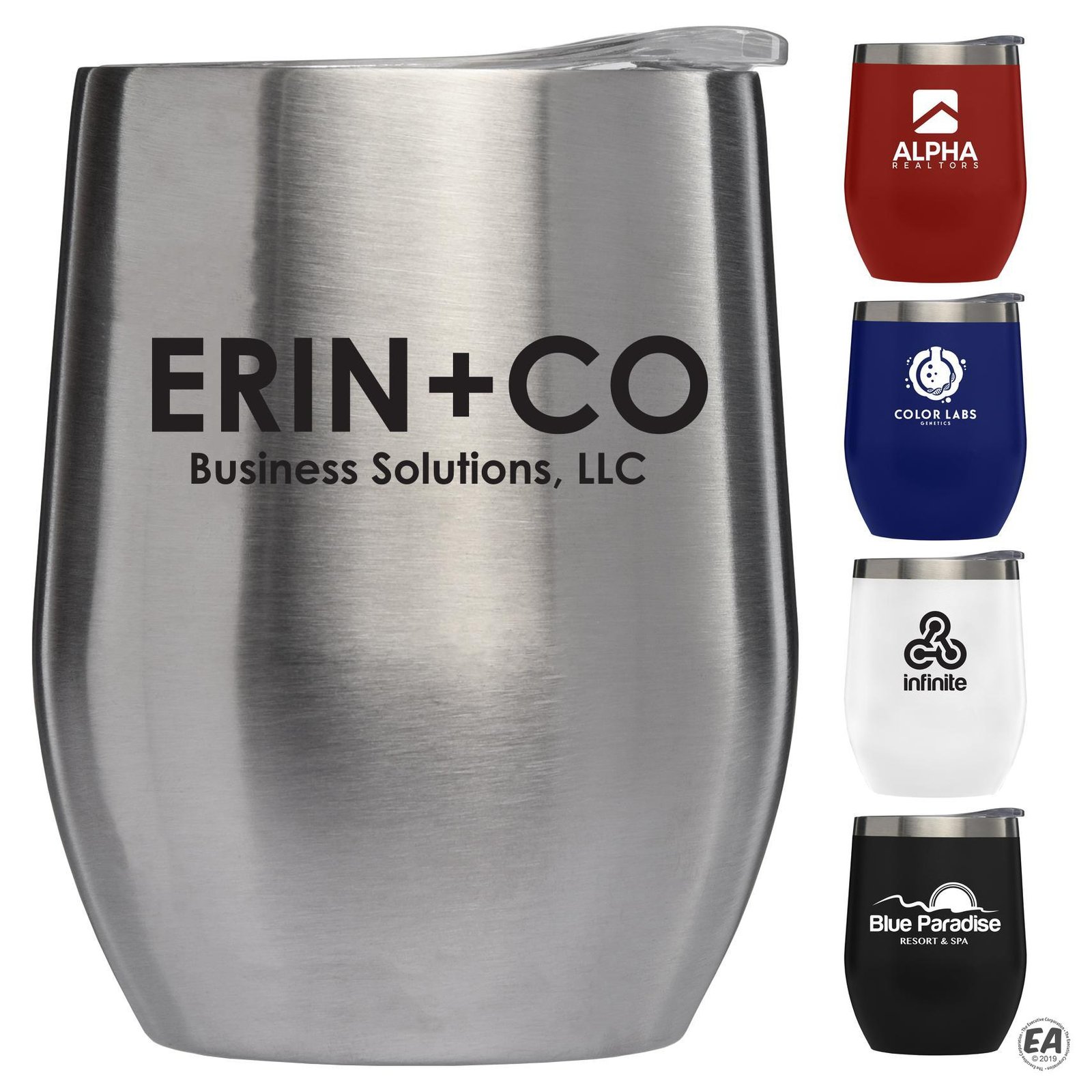 Escape 11 oz. Double-Wall Stainless Wine Cup - Printed